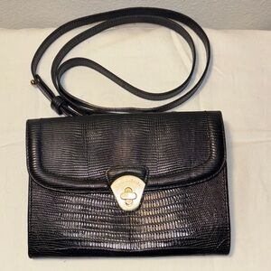 Brahmin Black Leather Crossbody Bag